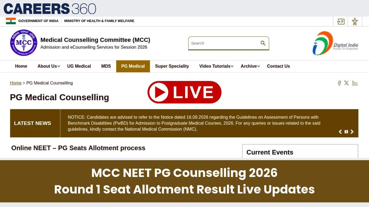 NEET PG 2026 Counselling Round 1 Seat Allotment Result Live: Release Date, Direct Link at mcc.nic.in