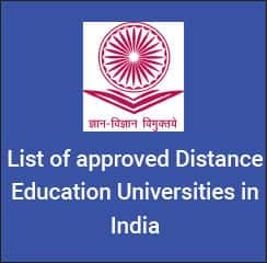 List of approved Distance Education universities in India