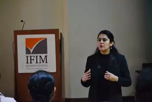 Mini Menon of Bloomberg TV India Delivers Lecture at IFIM Business School