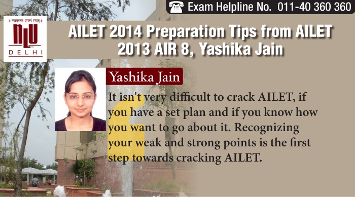AILET Preparation Tips from AILET 2013 AIR 8, Yashika Jain