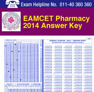 EAMCET Pharmacy 2014 Answer Key