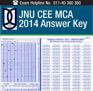 JNU CEE MCA 2014 Answer Key