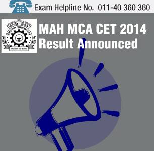 DTE Declares the MAH MCA CET 2014 Result