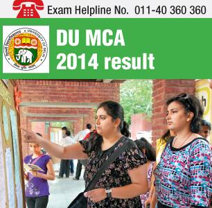 DU MCA 2014 Result