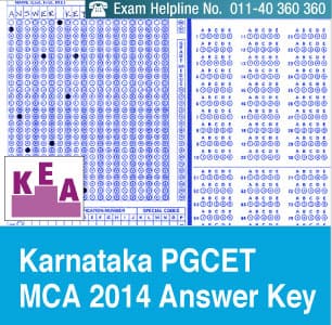 Karnataka PGCET MCA 2014 Answer Key
