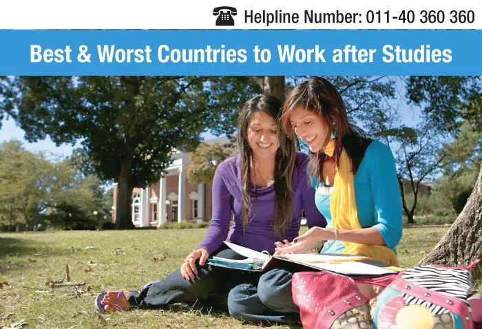 Best and worst countries for work after study opportunities