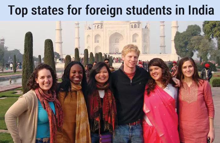 Top states for foreign students in India