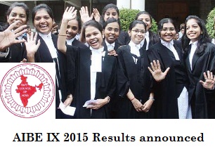 AIBE IX 2015 Results declared on April 15