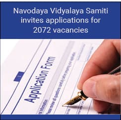 Navodaya Vidyalaya Samiti invites applications for 2072 vacancies