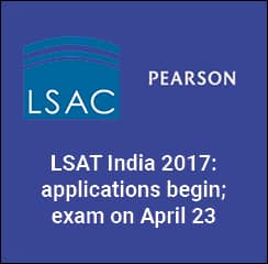 LSAT India 2017: applications begin; exam on April 23