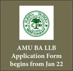 AMU BA LLB 2017: Application form available from January 22