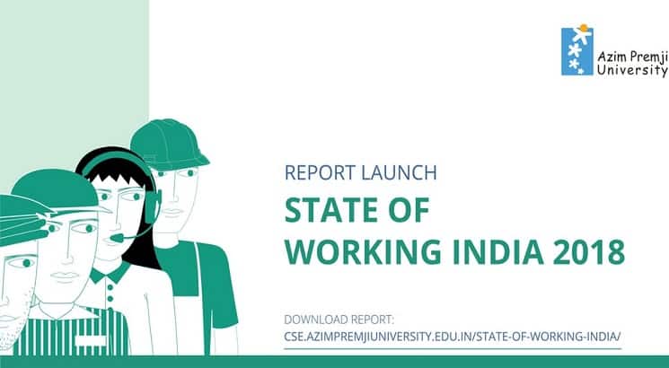 Wages up by 3% across sectors, 82% male & 92% female workers earn below Rs.10,000 per month: State of Working India Report 2018