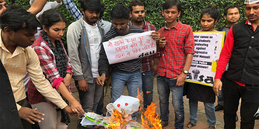 Delhi University students protests in support of JNU. (Source: JNUSU)