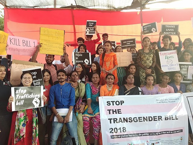 A 2018 protest against the 'Transgender Bill'    (Source: Wikimedia Commons)