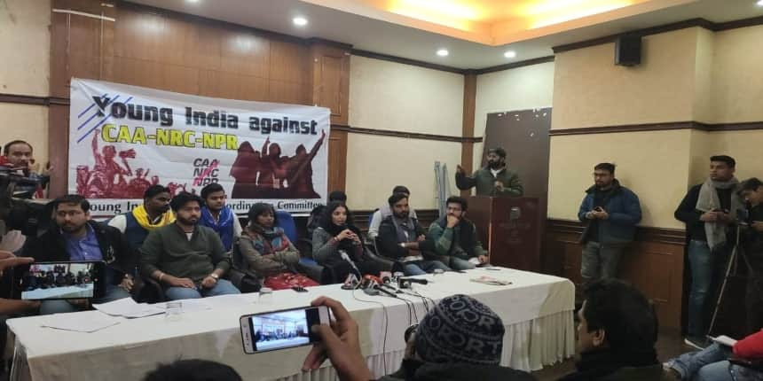 YINCC press meeting at Press Club India (Source: JNUSU)