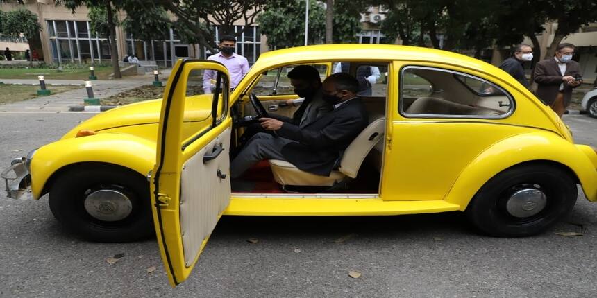 Volkswagen Beetle converted into an electric car ( Photo Courtesy : IIT Delhi)