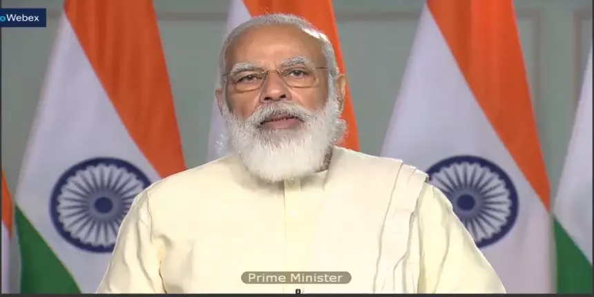 Prime Minister Narendra Modi during a webcast.
