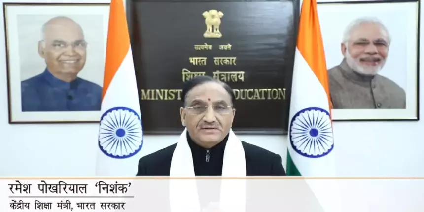 Union Education Minister Ramesh Pokhriyal ‘Nishank’ in live webinar