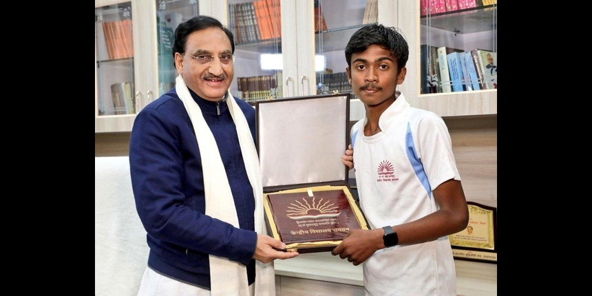 Harsh Pandit with Union Minister Ramesh Pokhriyal 'Nishank'