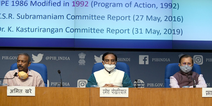 Union HRD Minister launched announced the New Education Policy (source:PIB)