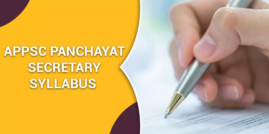 APPSC Panchayat Secretary Syllabus 2020 - Check Screening Test & Mains Exam Syllabus & Pattern