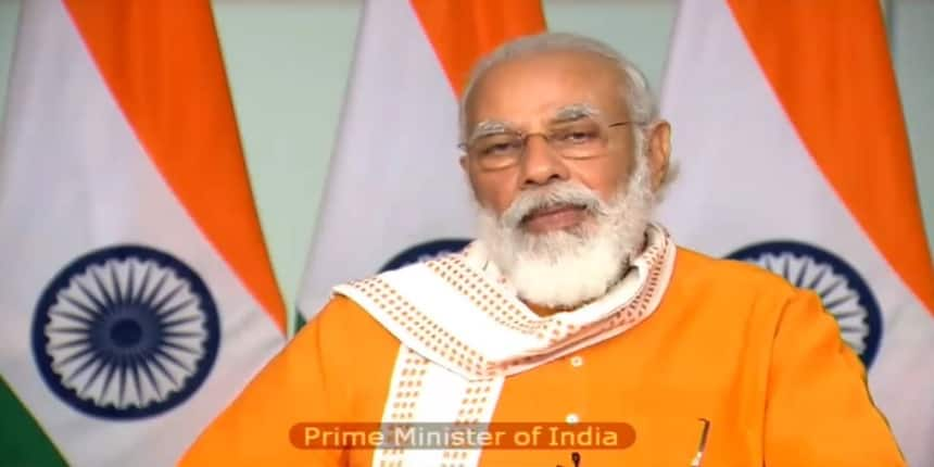 Prime Minister Narendra Modi speaking on New Education Policy 2020