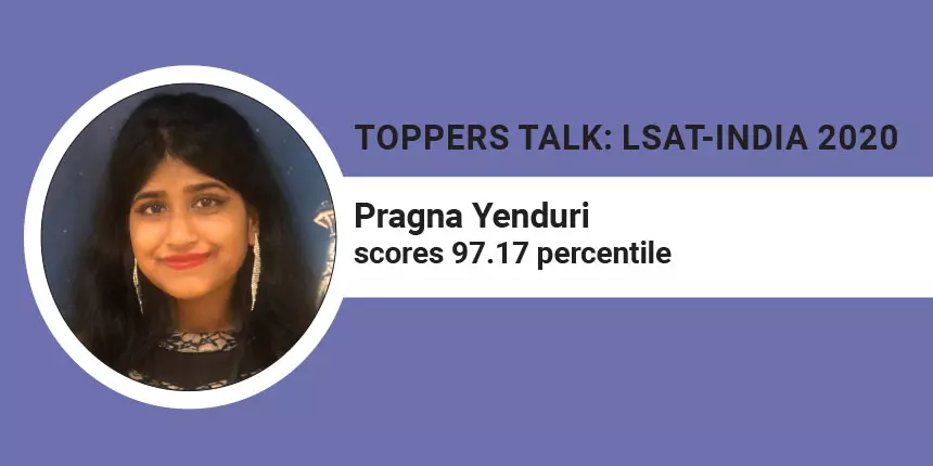 LSAT-India 2020 toppers talk: “I solved over 30 mocks” Says Pragna Yenduri