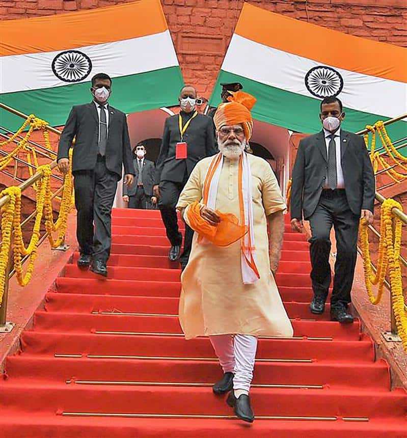 Prime Minister Narendra Modi at Independence Day celebrations