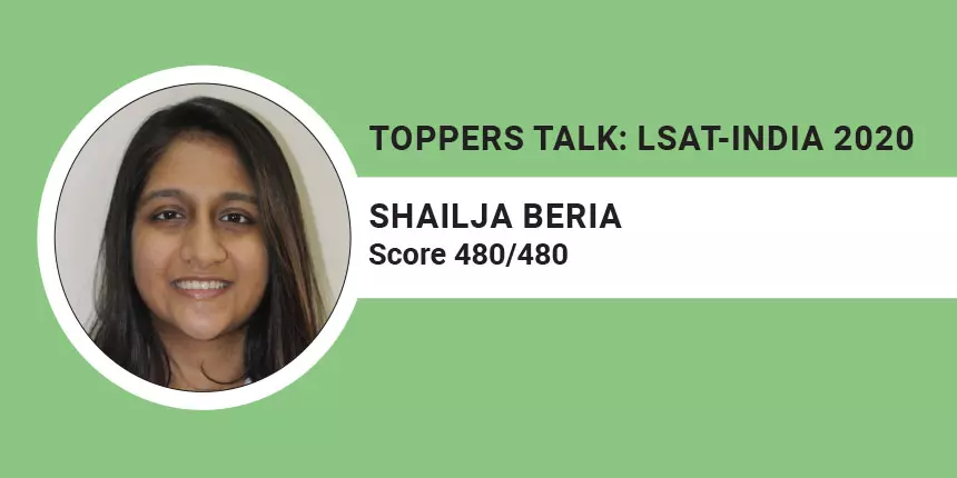 LSAT-India 2020 topper interview: “Key was to prepare regularly,” says Shailja Beria