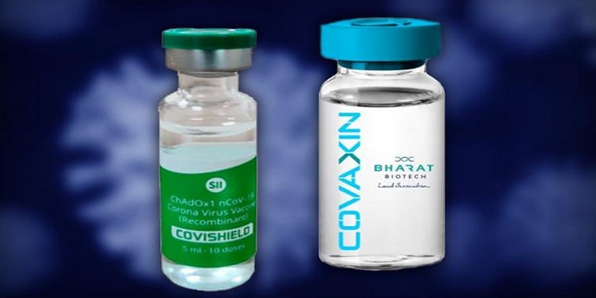 Two Indian manufactured vaccines — Covishield  and Covaxin (source:Twitter)