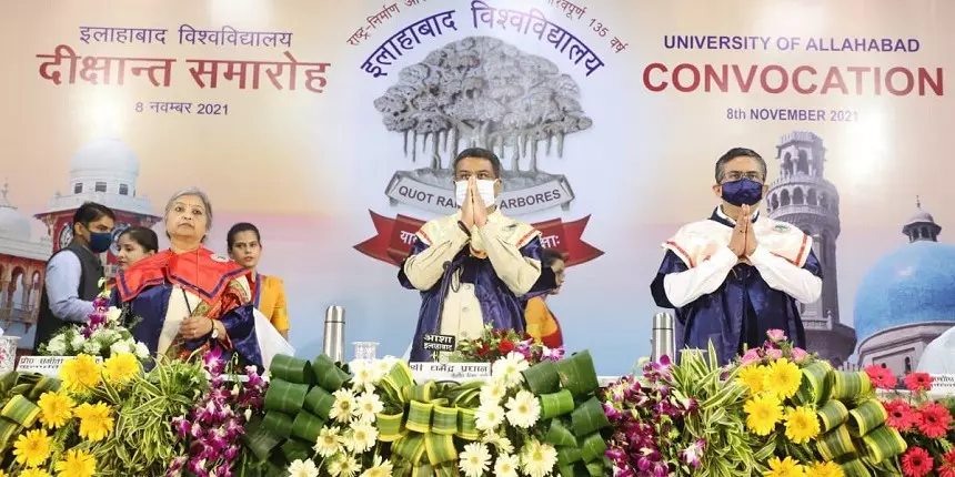 Dharmendra Pradhan at Allahabad University's convocation ceremony