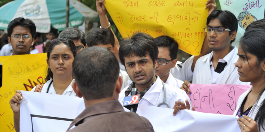Gujarat resident doctors again go on strike over delay in NEET-PG counselling