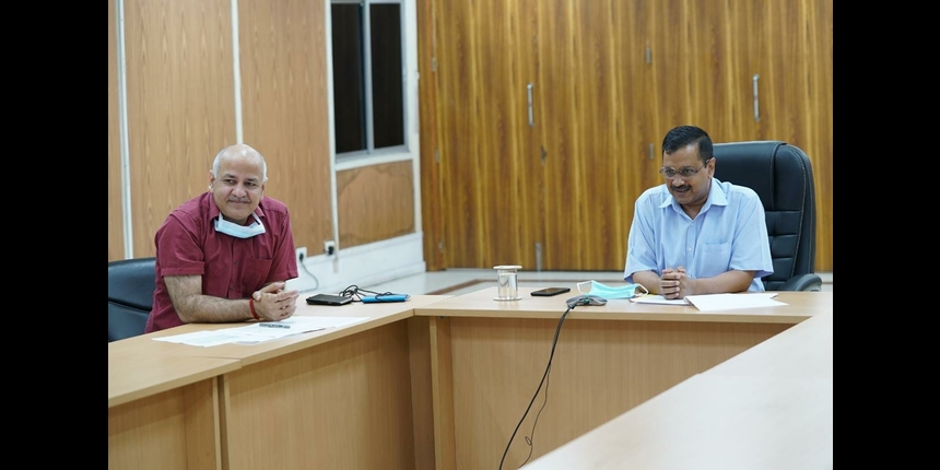 Deputy Chief Minister Manish Sisodia and Chief Minister of  Delhi Arvind Kejriwal