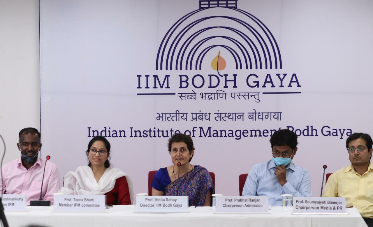 IIM Bodh Gaya organised a press conference on Wednesday regarding the launch of the IPM course (Source: IIM-Bodh Gaya)