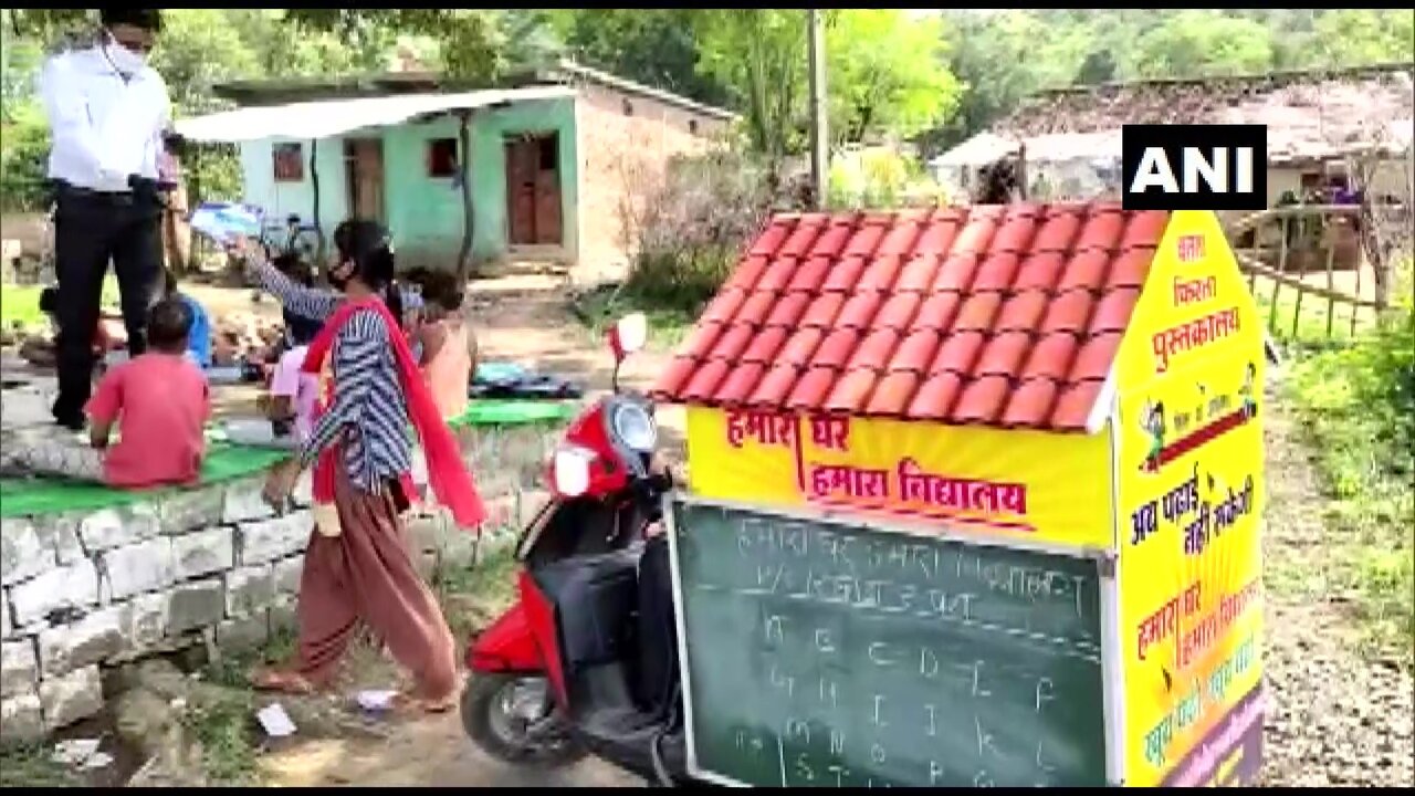 Madhya Pradesh: Teacher Sets Up Mini-School, Library On Scooter For Rural Children