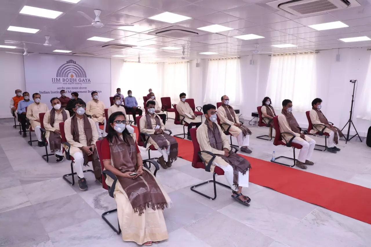 Students participating in IIM Bodh Gaya's online convocation ceremony amid COVID-19 pandemic