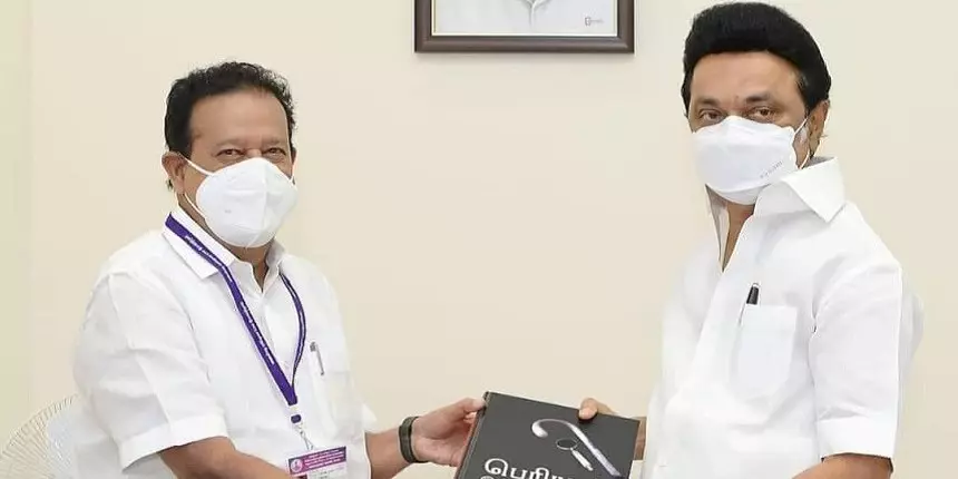 DMK Government: Higher education minister Ponmudi with M K Stalin