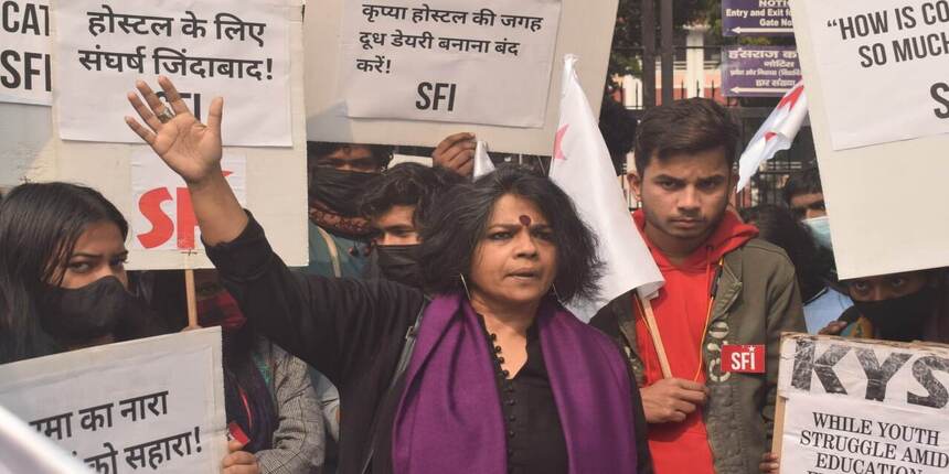 DU: Students protest construction of cow centre at Delhi University's Hansraj college