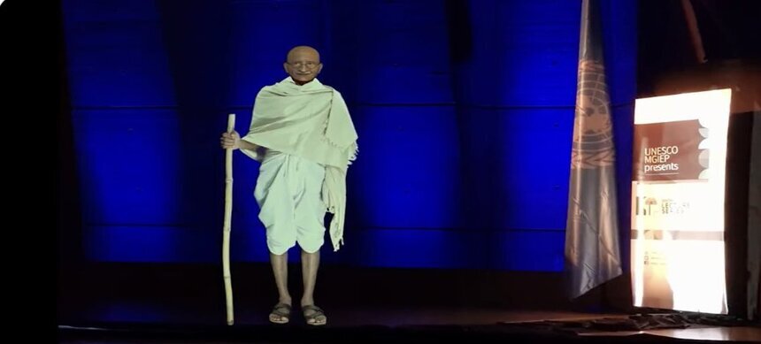 Mahatma Gandhi's hologram shares message on education, non-violence at United Nations