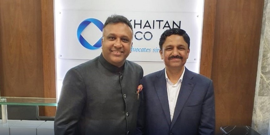 Founding VC of OP Jindal Global University with Haigreve Khaitan, senior partner of Khaitan and Co (Source: Official press release)