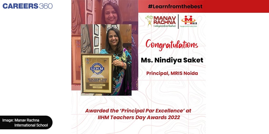 Manav Rachna International School, Noida, Principal Receives IIHM Teachers' Day Award 2022