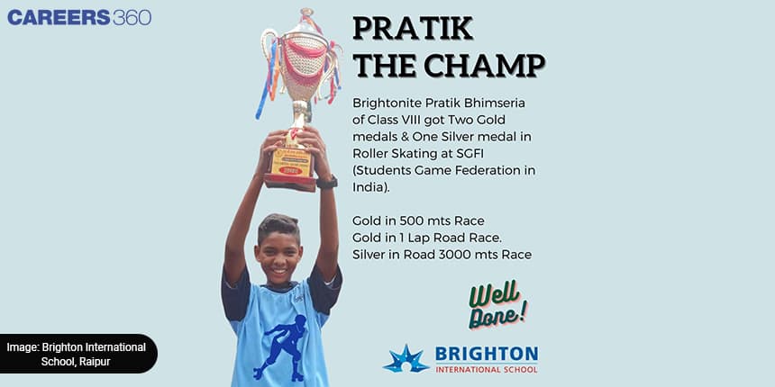 Brighton International School, Raipur, Student Wins Gold In Roller Skating