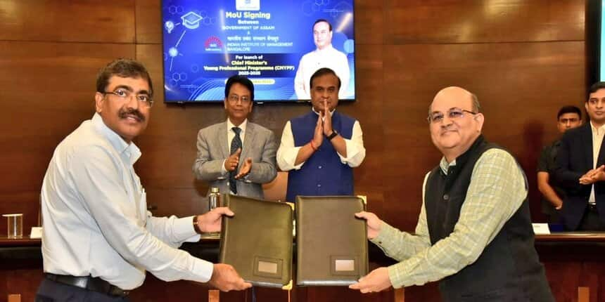 ‘Chief Minister’s Young Professional Programme’ (CMYPP) agreement signing. (Picture: Twitter- @himantabiswa)