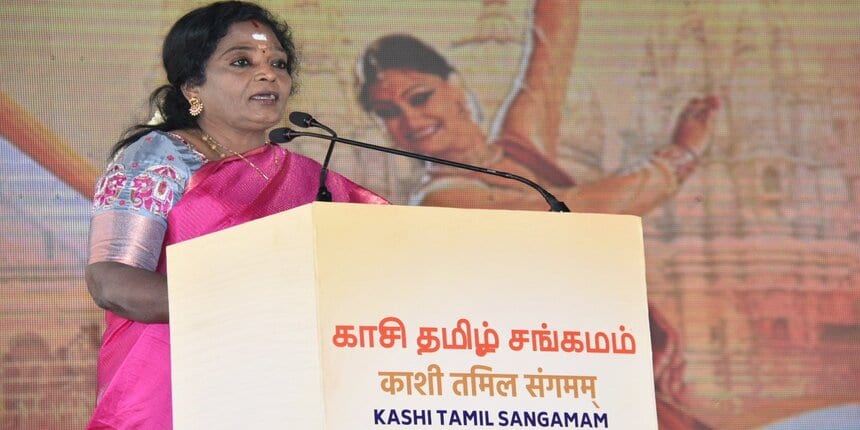 Governor of Telangana, Tamilisai Soundarajan at BHU as part of Kashi Tamil Sangamam (PIcture: Twitter- @/DrTamilisaiGuv)