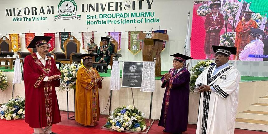 President Droupadi Murmu at the 17th convocation of Mizoram University. (Picture pib.gov.in)