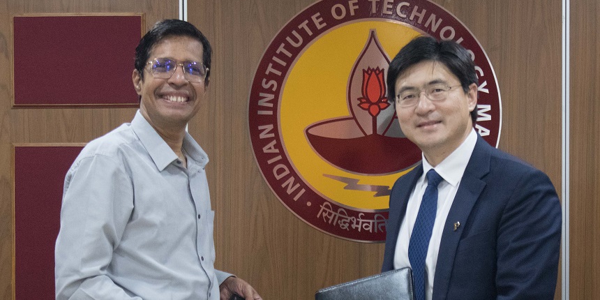 IIT Madras director with professor Mung Chiang (Source: Official Press Release)