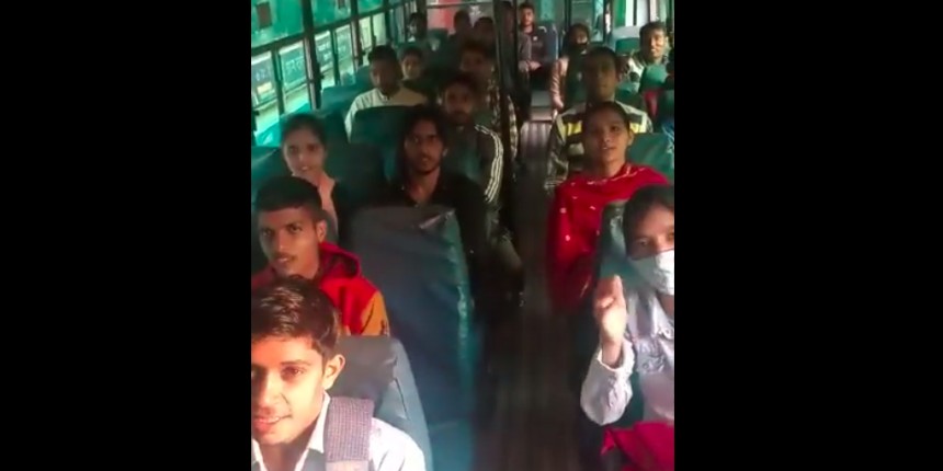 Haryana roadways provided free bus services for CET candidates (Image: Twitter/@nsvirk)