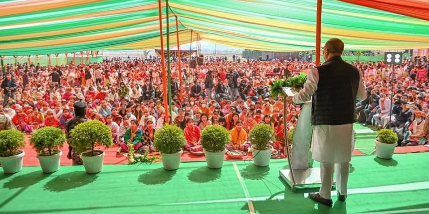 Manipur Election 2022: Manipur CM delivering speech (Image Source: Official Facebook Account)