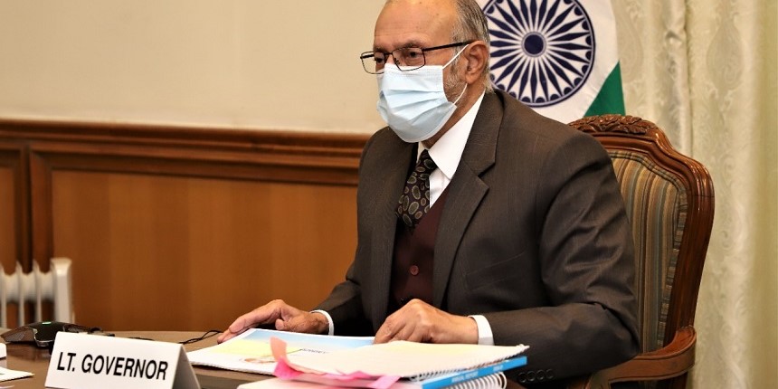 Delhi Lieutenant Governor Anil Baijal during GGSIPU meeting (Source: Official Twitter Account)