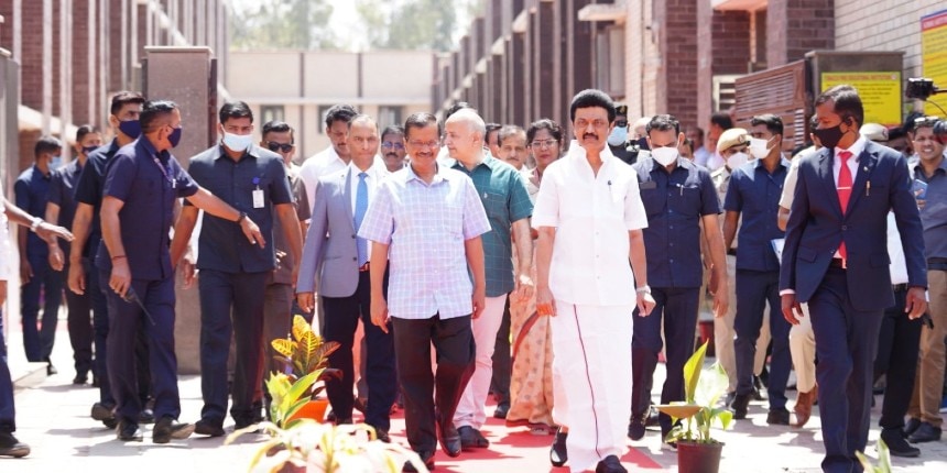 Tamil Nadu CM MK Stalin visits Delhi schools with CM Arvind Kejriwal (Source: Twitter/@ArvindKejriwal)